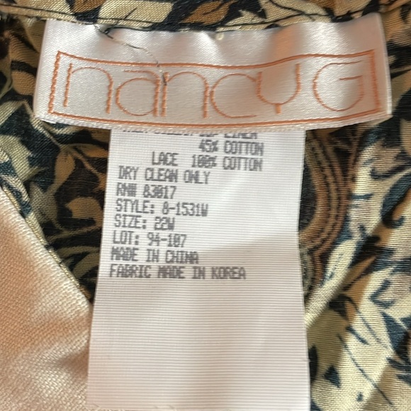 RARE FIND Vintage 80s NANCY G. Puritan Collar Wrap Dress Sz 22W 100% Rayon - Picture 10 of 11